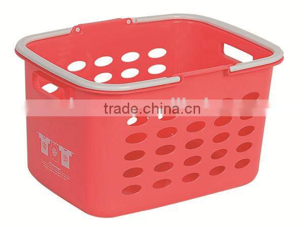 Plastic Storage Basket with Hole and Handle