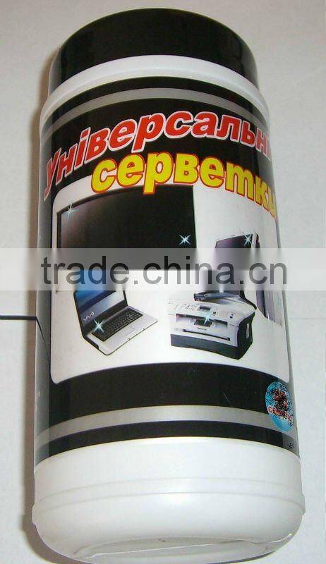 computer screen lens cleaner, tube pack wet cloth, CE certification