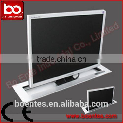 21~24 Inch Computer LCD Monitor Lift for Meeting Table Black Matte color