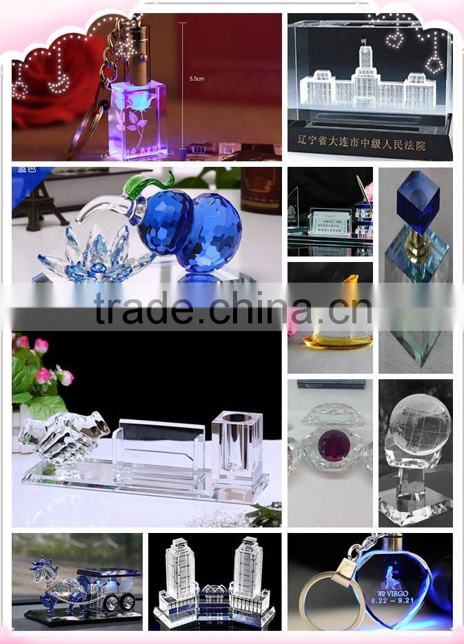 High quality K9 crystal brass stupa