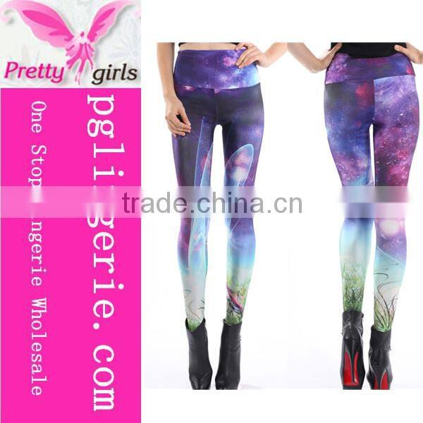 Sexy Spandex Galaxy Leggings,Yoga Gym Pop Pants,Galaxy Print Stretch Pants