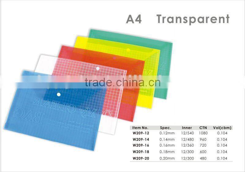 New Design A4 Transparent Clear Easy Slide File Cover