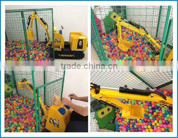 Christmas promotion amusement ride cheap mini excavator for kids