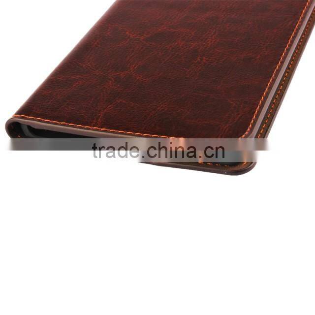 Fashionable Popular Magnetic flip leather wallet case with card slots luxury leather case for Huawei P8 Max fast delivery