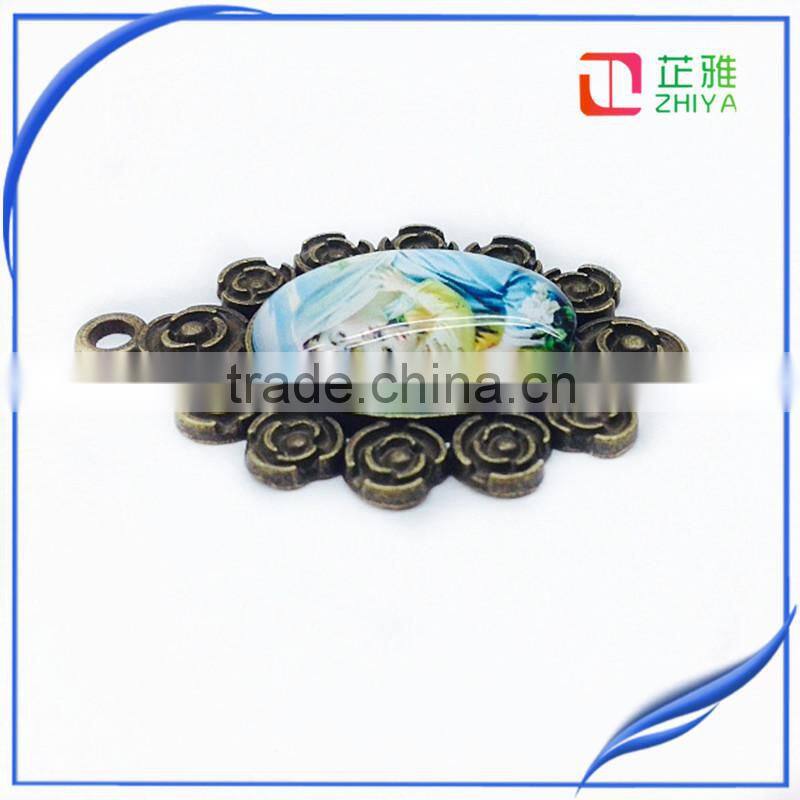 2015 factory product Maria and Jesus jewelry cabochon for Christmas brooch ,cameo brooch