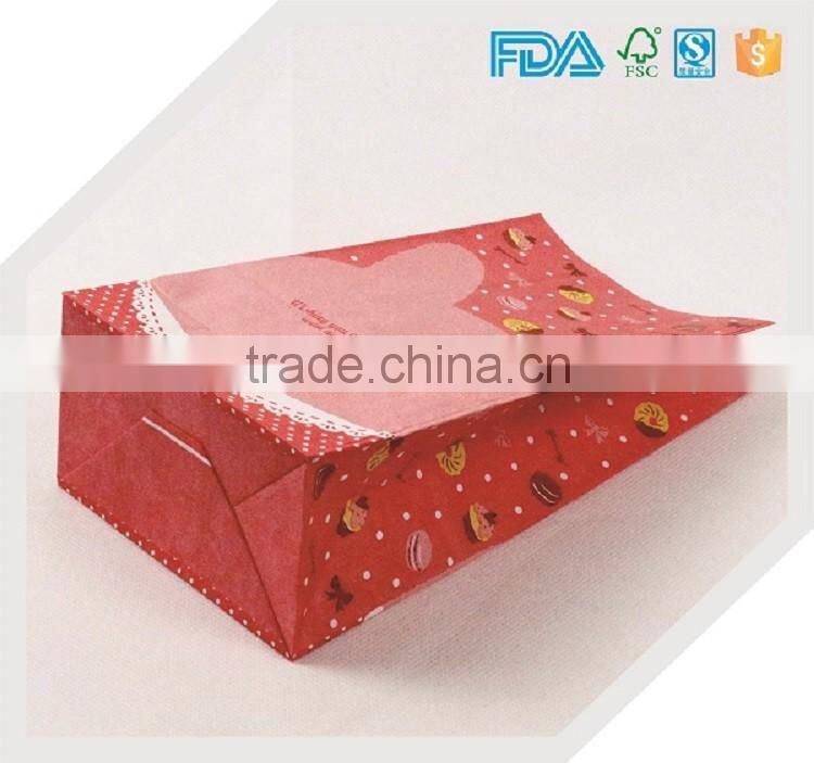 China supplier handmade paper bags designs with die cut