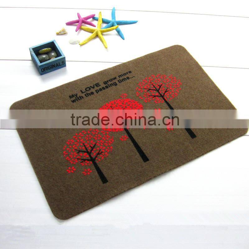 dust remove door mat anti slip printing embroidered rugs