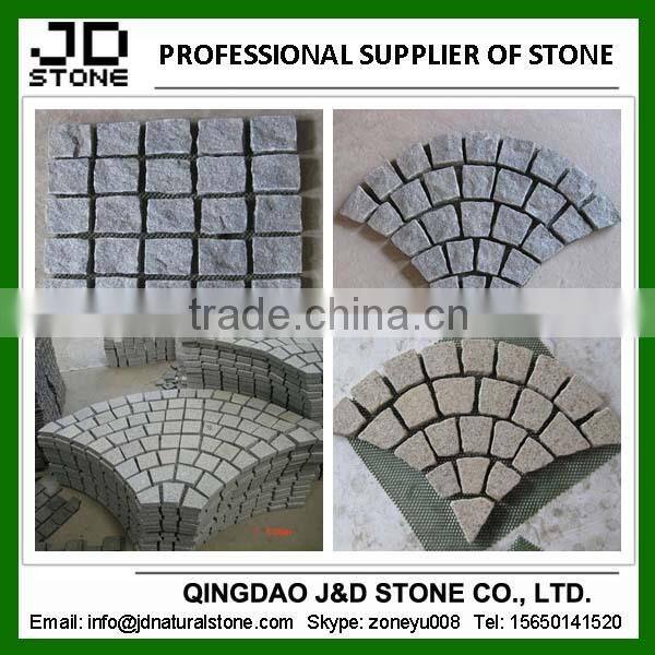 granite paving stone/ parking stones cubes/ fan shape granite interlocking cubes