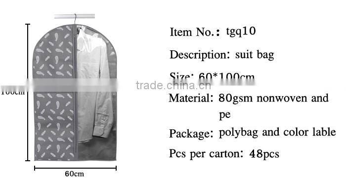 Factory Nowoven Nylon Polyester Garment Bag with Zipper