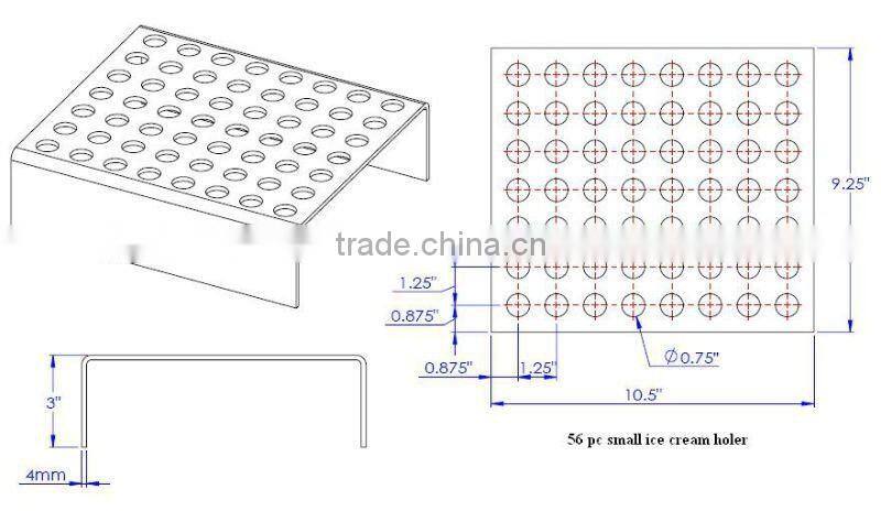 Acrylic display stand for ice cream cones