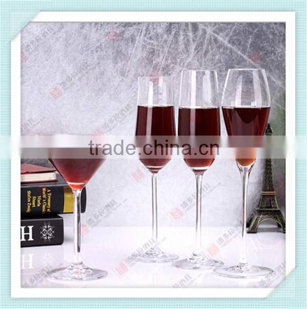 High quality thick stem wine glass china factory hand made wine glass cup with good price