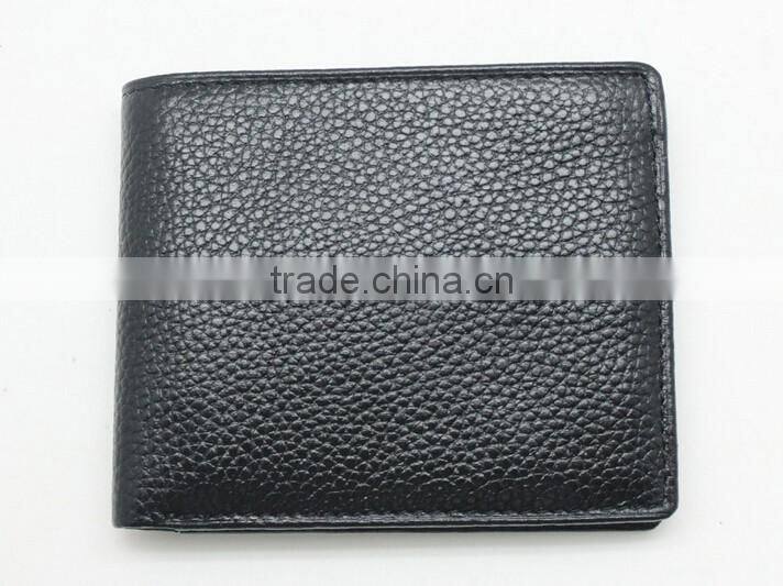 BOSHIHO litchi pattern leather rfid credit card wallet for men