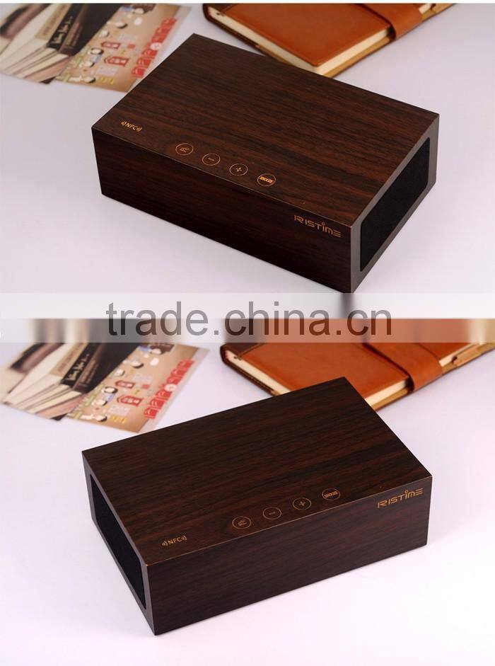 CSR V4.0 wood wooden Bluetooth speaker with NFC speakers bluetooth for hotel bedroom