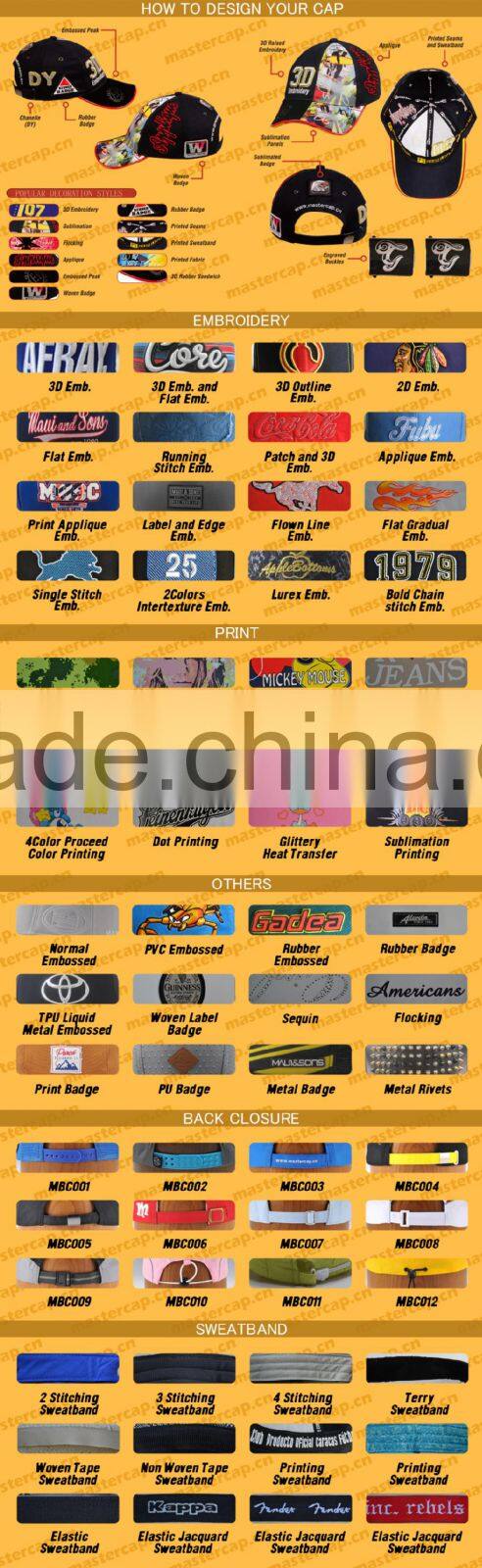 New Fashion Customize custom cap factory/fashion flex fit baseball cap