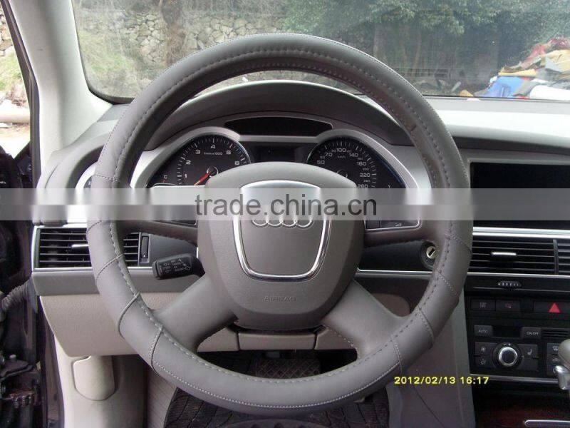 Factory Manufacture 2014 Leather Car 14 inch Design your Steering Wheel Cover Handle Cover Accessoire Automobile