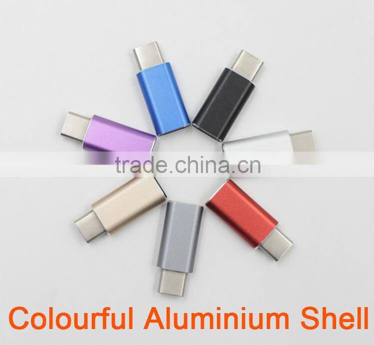 Metal USB 3.1 Type-C male to Micro USB 5P Female Adapter for Xiaomi 4C NUBIA Z9 mini max elite Lenovo ZUK Z1 Mobile phone