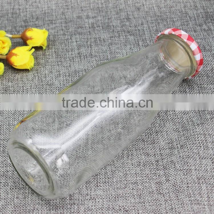 300ml glass juice bottle with cap