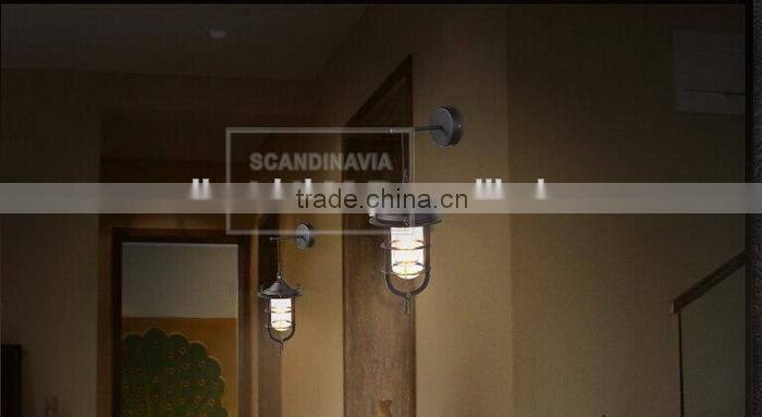 Antique Retro Industrial DIY Metal Cage Ceiling Lamp Light Pendant Home Cafe Bar