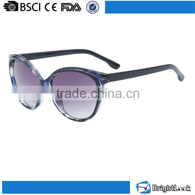 2016 Novelty two color frame ladies style cheap plastic sunglasses