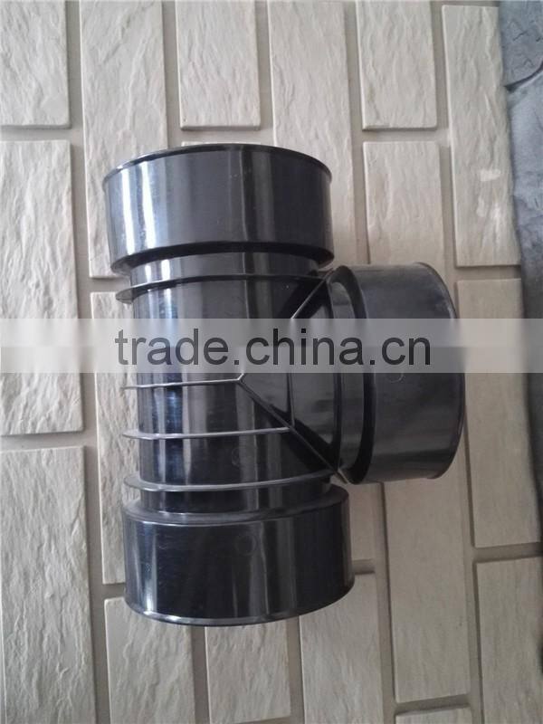 high quality professional design drainage PE injection corrugated pipe fitting tee mould