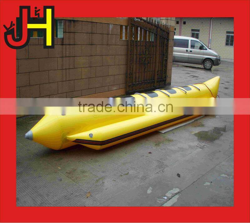 2016 Alibaba Suppliers Excellent Material Double Tubes Inflatable Water Banana Boat For Sale