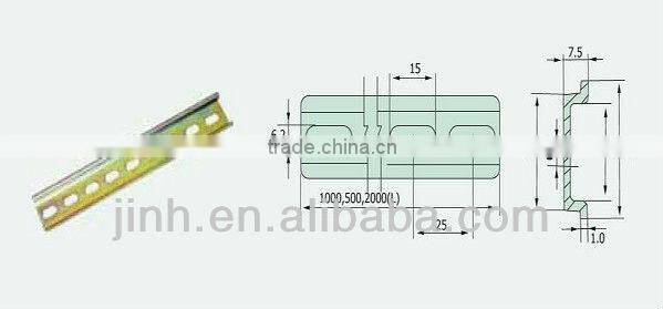 Cabinet Panel Aluminum or Steel TH35-7.5 Din Rail