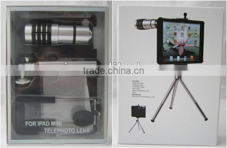 Brand New 12X Zoom Magnifier Camera Lens Telescope W/ Back Cover For iPad Mini1/2Gen