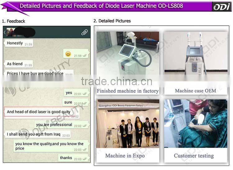 OD-LS808 Best selling hot painless depilation 808 diode laser machine