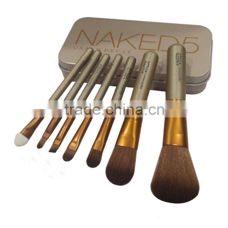 Travel kits cosmetic brush synthetic hair 7pcs cosmetic brush for makeup