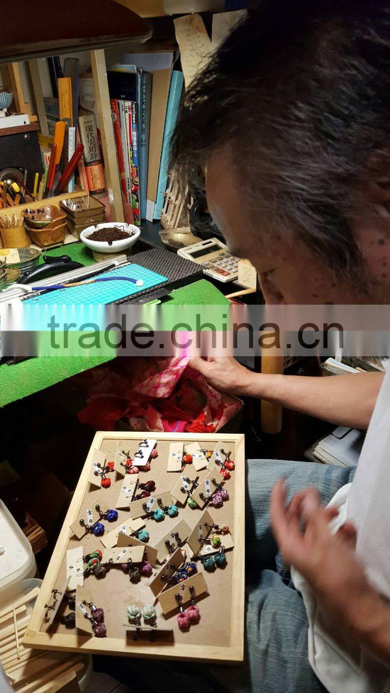 Japanese Handmade Fashion Earrings from Kimono Fabric
