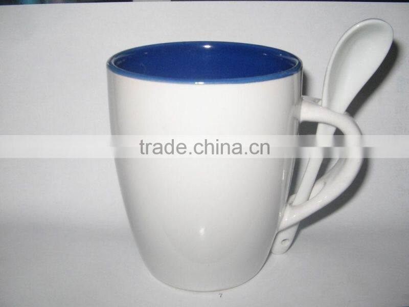 ceramic cup with spoon