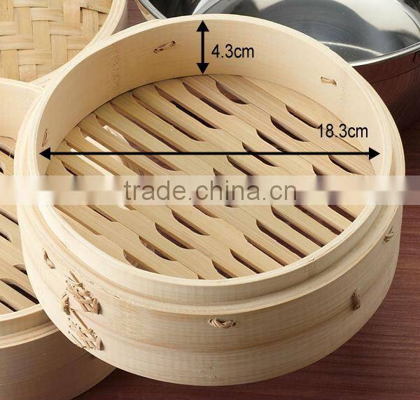 Dim sum hot sale natural bamboo food steamer cooker