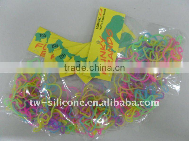 animal colorful silicone shape band
