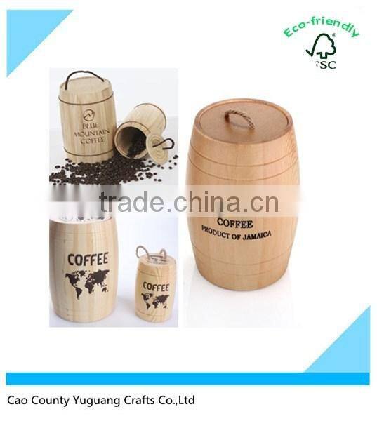cheap wooden coffee barrel for wholesale