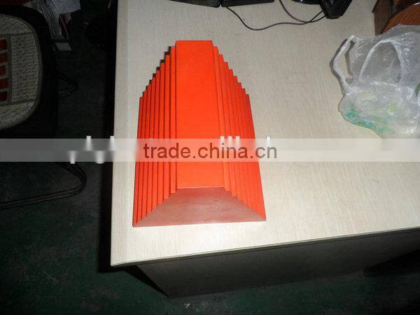 PU wheel chock with handle orange color GT34