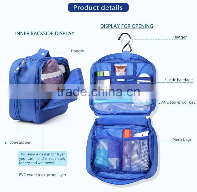 2017 new design roll up cosmetic case hanging cosmetic bag