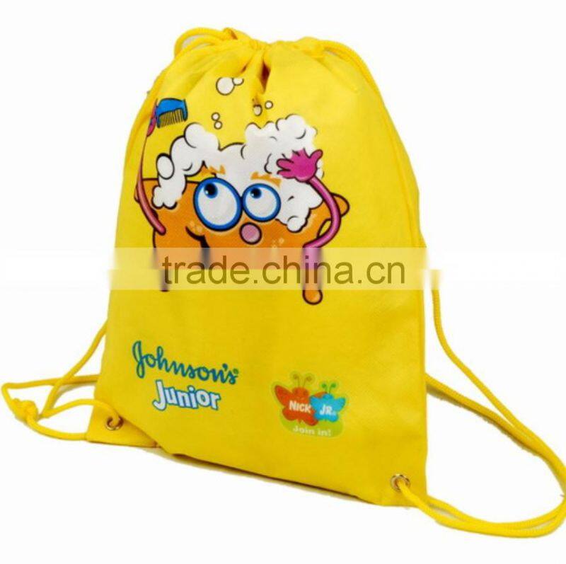 Children Drawstring bag/Drawstring Back Pack with cartoon design, OEM orders are welcome