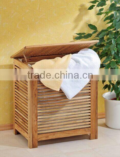 collapsible bamboo laundry basket stand with lid