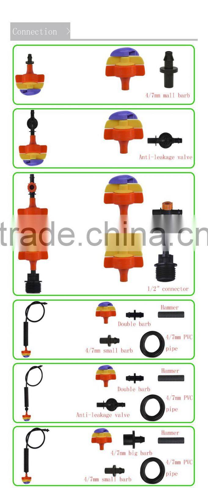 water mist sprinkler,farm sprinkler/360 degrees without shelter