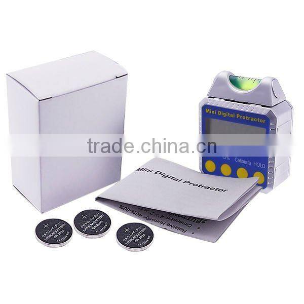 Digital Bevel Box / Inclinometer / Protractor with Spirit Level Built-in Magnetic Base & Always Upright LCD