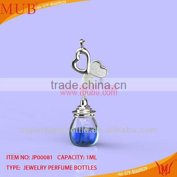 Glass Jewelry Heart Shape Necklace Glass Bottle