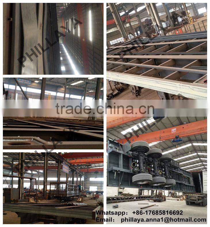 China New 40T 3 Axle Drop Deck Trailer for Container Transport