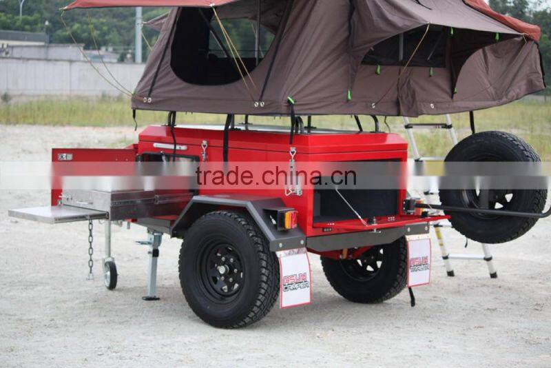 mini off-road camper trailer with independent suspension with kitchen system FS-X3