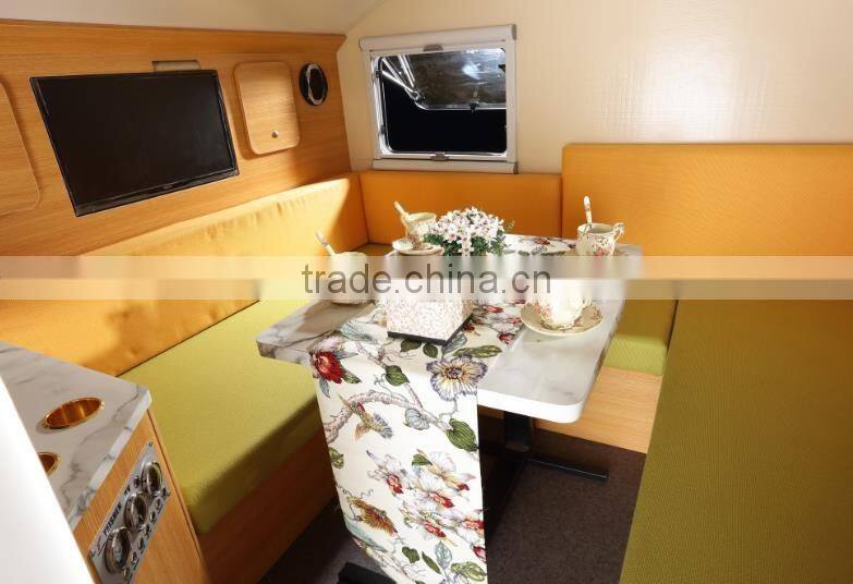 Hot selling fibber glass mini caravan trailer