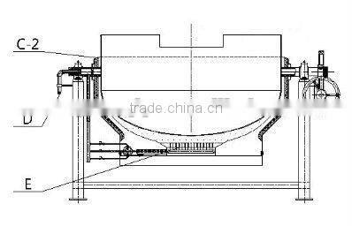 300L tilting cooking pan stainless steel cooking pan