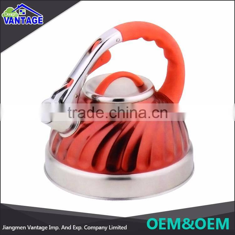 Eco-friendly portable whistling water kettle stainless steel hotel kettle
