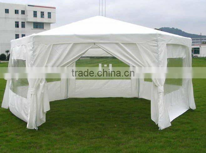 Hexangular shade gazebo with PE window