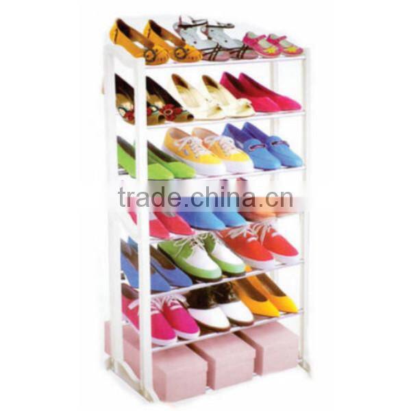 customized multi-tier floor-standing supermarket shoe display stand
