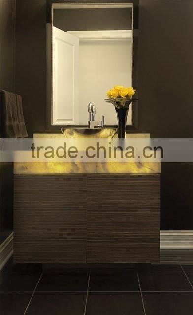 Pure Natural Professional Factory BACKLIT ONYX BATHROOM VANITYTOPS & SINKS
