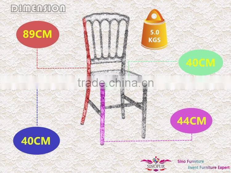 stackable resin pc plastic wedding napoleon chair